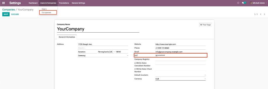 The indication of your own VAT ID is a precondition for the verification of the foreign VAT ID.