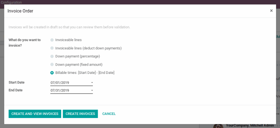 Module: Invoice Sales Order by Date Range.