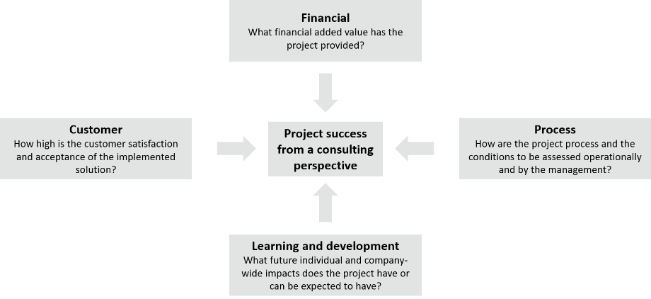 Dimensionen des Projekterfolges aus Beratersicht.