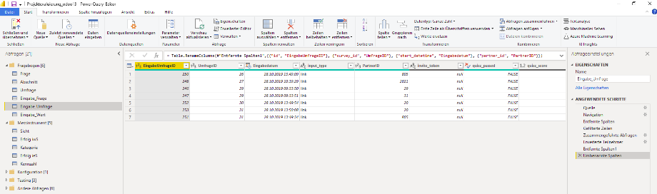 Connection of spreadsheets from Odoo via Query View.