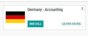 Installation of the module Germany - Accounting.