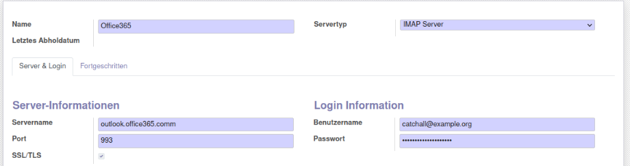 Der Eingehende E-Mail-Server. Der Eingehende E-Mail-Server.