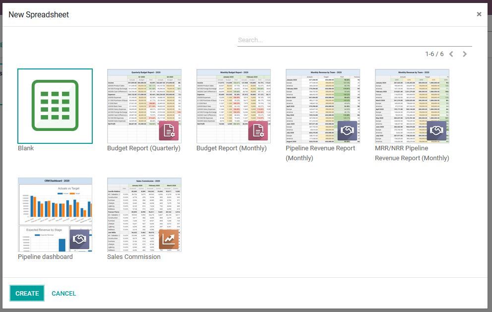 Odoo Spreadsheet.