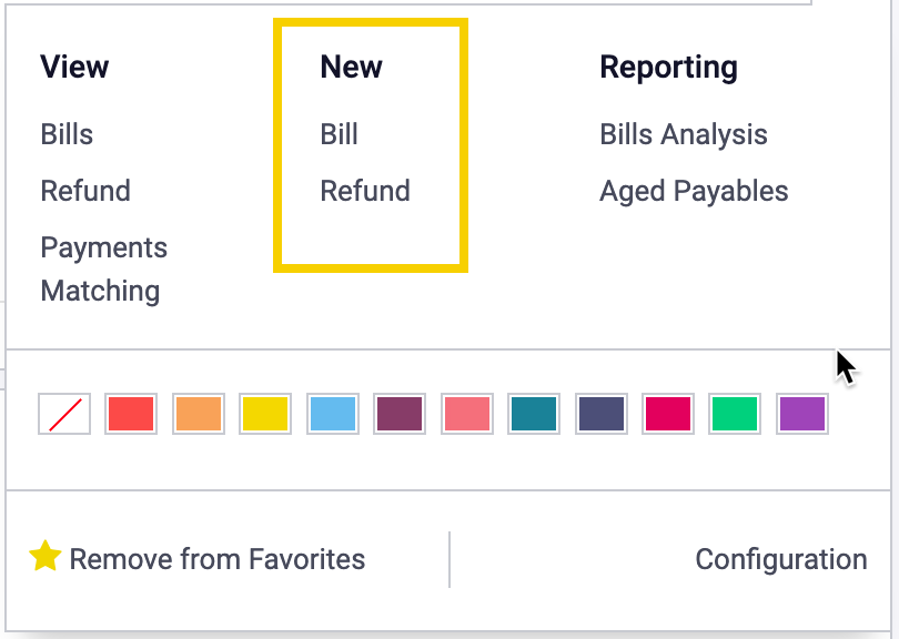 The journals configuration for incoming invoices.