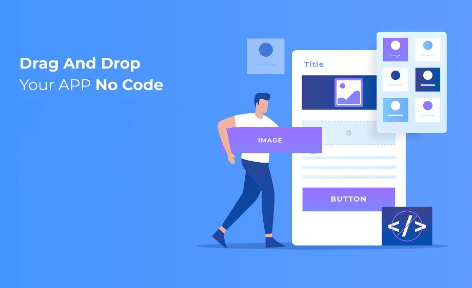 Using the drag-and-drop principle, applications can be created very simply on No Code platforms.