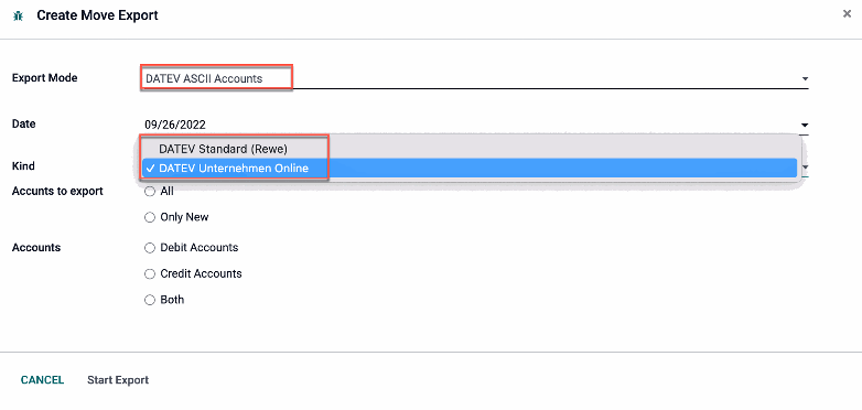 Export der DATEV ASCII Nummern für Debitoren- und Kreditorennummern. Export der DATEV ASCII Nummern für Debitoren- und Kreditorennummern.