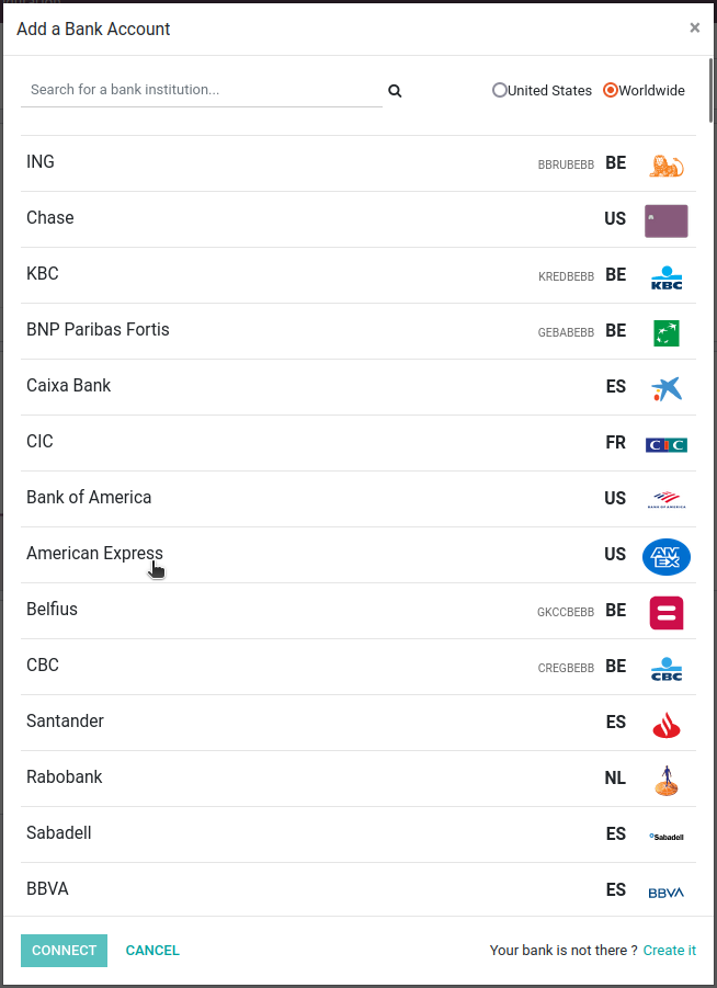 Even more banks can be connected in Odoo now.