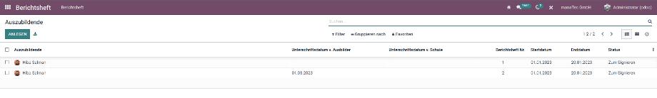 manaBooklet - Listenansicht manaBooklet - Listenansicht