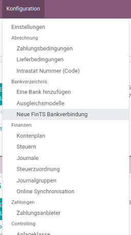 Neue FinTS Bankverbindung