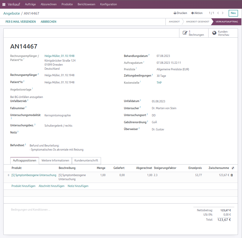 Abrechnung von Privatpatienten