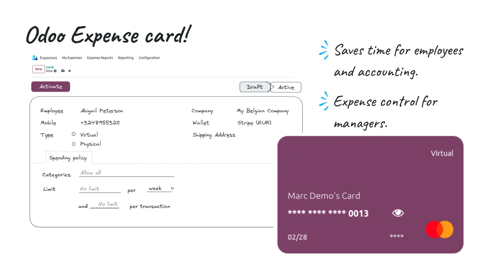 Odoo 19 Expense Card