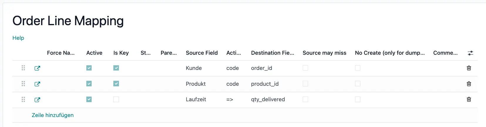 Zebroo Sync Order Line Mapping