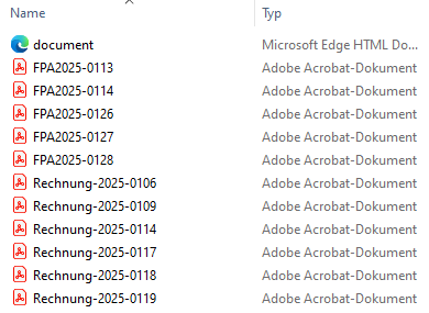 Rechnungsdokumente im XML-Format übergeben