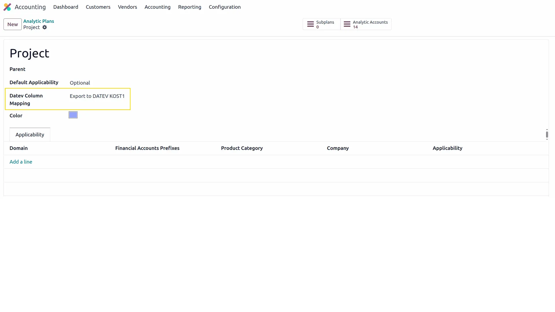 Odoo DATEV AddOn Screenshot 4