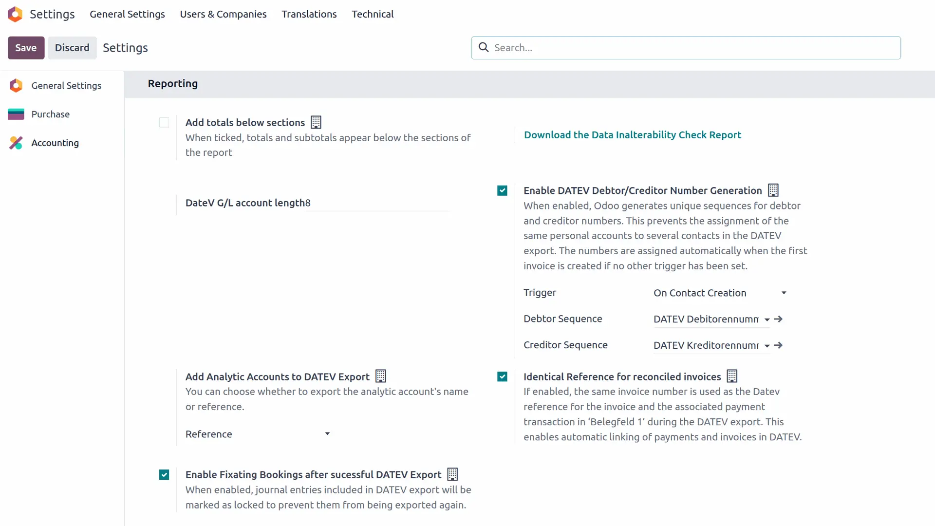 Odoo DATEV AddOn Screenshot 6