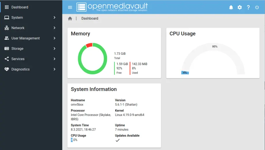 NAS-System Openmediavault NAS-System Openmediavault