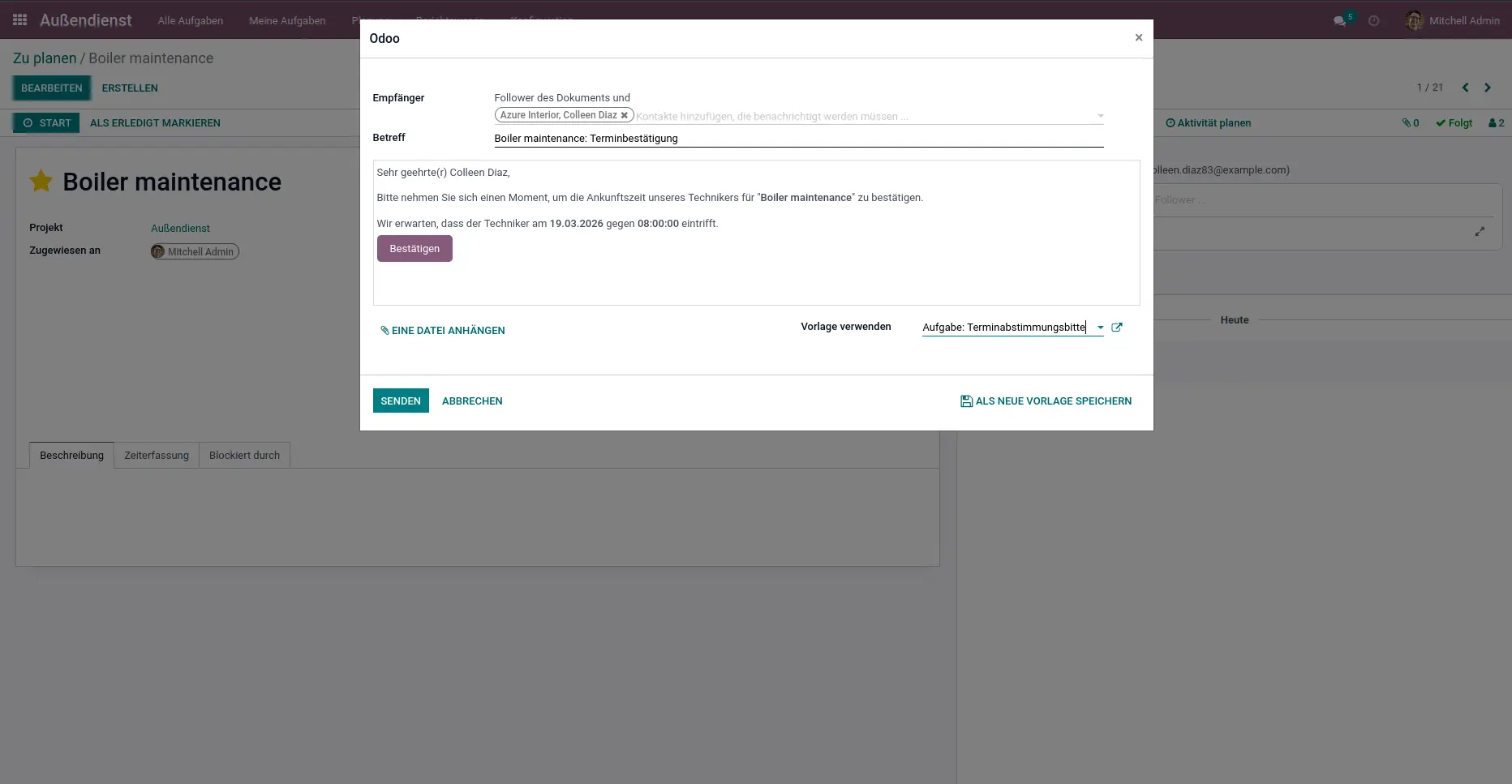 manaFSM Koordination Terminplanung