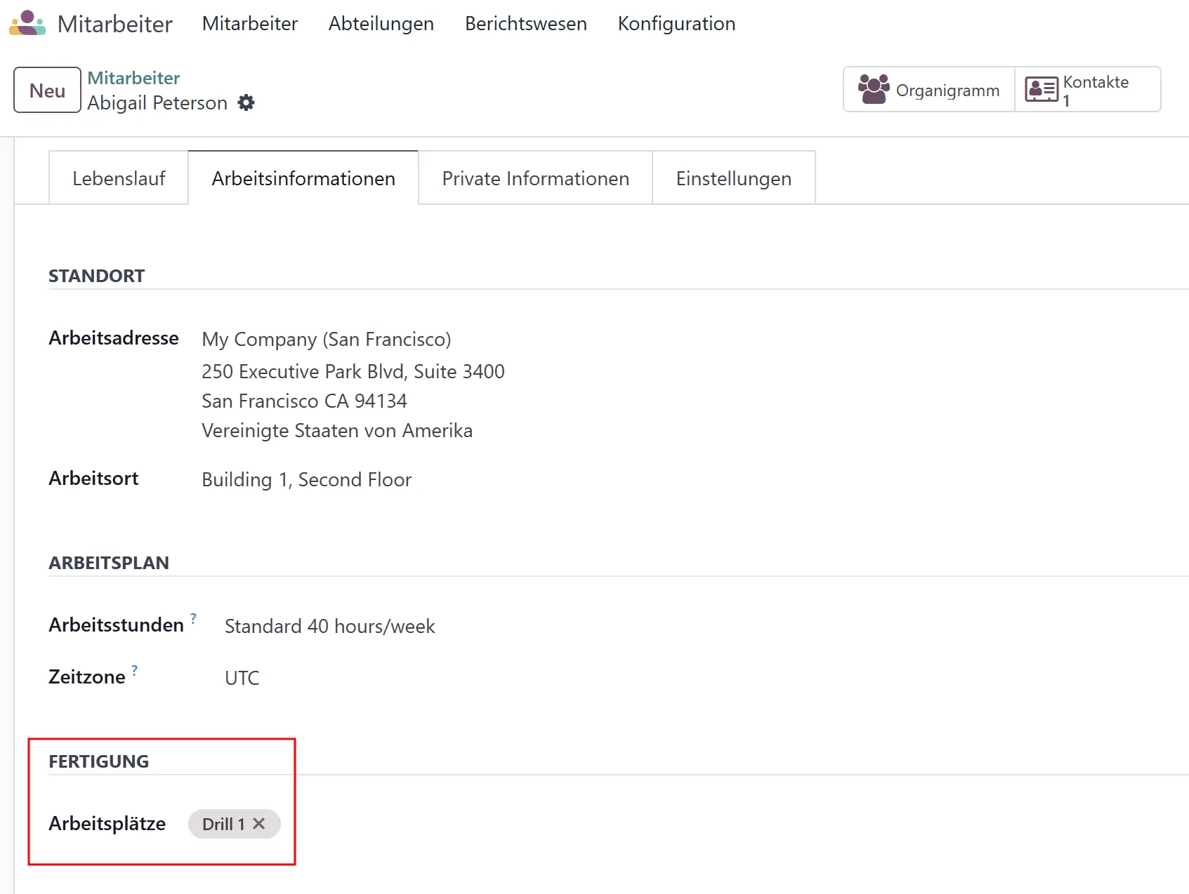 Arbeitsplätze im Mitarbeiter