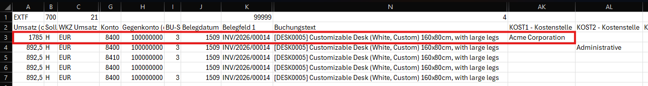 DATEV AddOn Screenshot 11 DATEV AddOn Screenshot 11