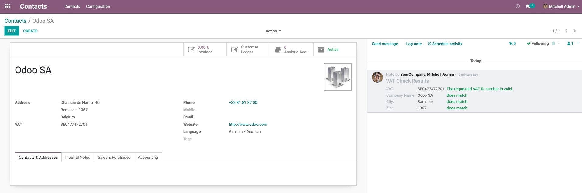 odoo integrierte bestatigung auslandischer ust idnr